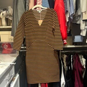 Striped Black and Brown Dress